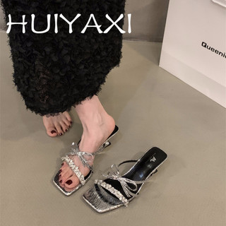 HUIYAXI Giày Cao Gót Mũi Nhọn GIÀY SANDAL Thời Trang Mới 2023 Cho Nữ Thể thao Độc lạ Điểm nhấn Đẳng cấp FGL24512LK 22Z240526