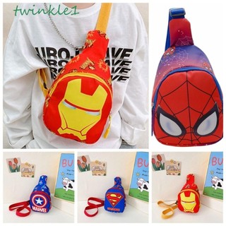 Túi đeo ngực trẻ em TWINKLE Marvel, Ba lô trẻ em hoạt hình Nylon in hình, Túi đi học Mini Phim hoạt hình Marvel Series Trẻ em