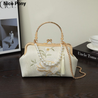 Nico Pony women's bag New style embroidered elegant Hanfu ancient Chinese oblique shoulder bag