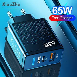 xiaozhubangchu Bộ sạc sạc nhanh điện thoại di động LED USB + PDType-c đa cổng Bộ sạc du lịch tiêu chuẩn Châu Âu