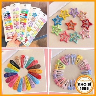 Kẹp tóc mái, cặp tóc bấm, cặp tách phong cách Hàn Quốc màu candy dễ thương cho bé gái E1794
