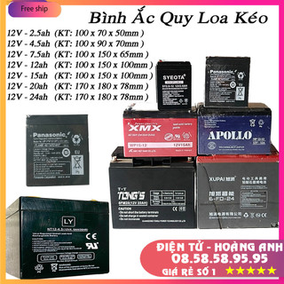 Bình acquy loa kẹo kéo 12v - 2.5ah - 4.5ah - 7.5ah - 12ah - 15ah - 20ah - 24ah dành cho loa kéo jbz 106-107-108-109
