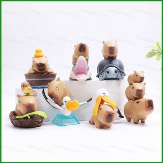 Ca 7 Chiếc Capybara Nhân Vật Hành Động Đậu Nhỏ Capybara series Mô Hình Búp Bê Đồ Chơi Cho Trẻ Em Quà Tặng Bộ Sưu Tập Trang Trí