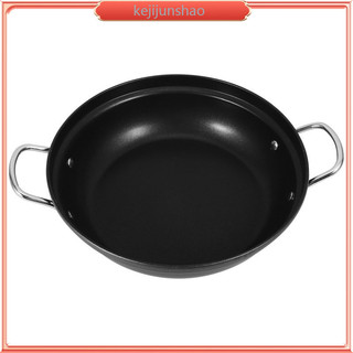 Lẩu Lẩu Súp Nông Dung Tích Lớn Skillet Sâu Có Nắp Nhôm Chảo Đá Nấu Mì Tay Sắt Cho Nồi Lớn Chiên