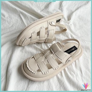 Giày Sandal La Mã Giày Đi Biển Mùa Hè Dệt Phong Cách Mới Thời Trang