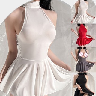 [Giá thấp] Váy liền thân Sheer dành cho nữ Váy xếp ly Váy dự tiệc Clubwear Cut Cup