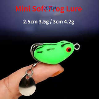 Mồi câu cá hình ếch nhân tạo mềm 2.5cm/3cm nhái hơi mini nhái giả câu cá lóc