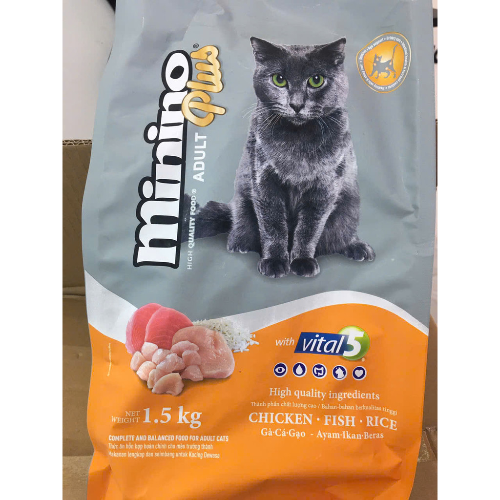 MININO PLUS ADULT MÈO LỚN - GÀ CÁ GẠO 1kg5