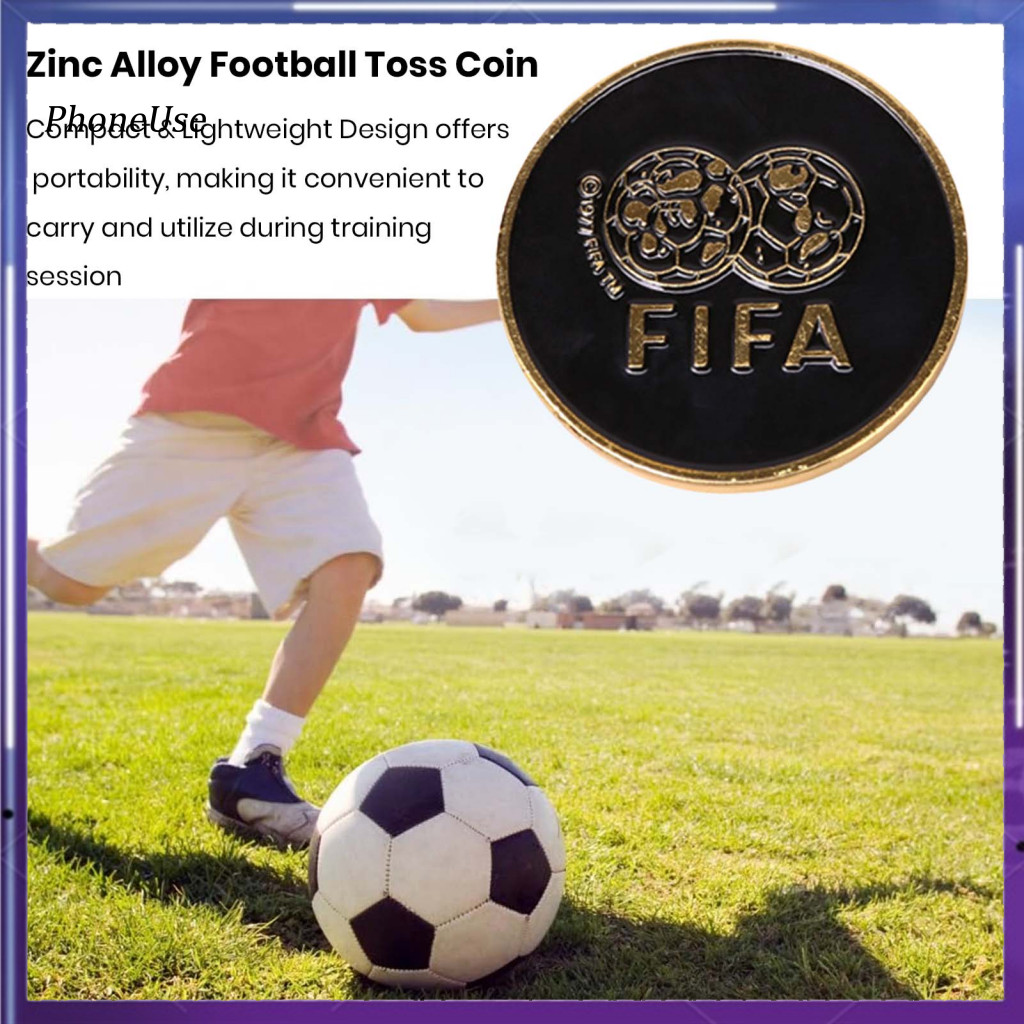 PhoneUse Đồng xu bóng đá nhẹ Trọng tài bóng đá Đồng xu Trọng tài bóng đá Flip Coin Di động Hợp kim c