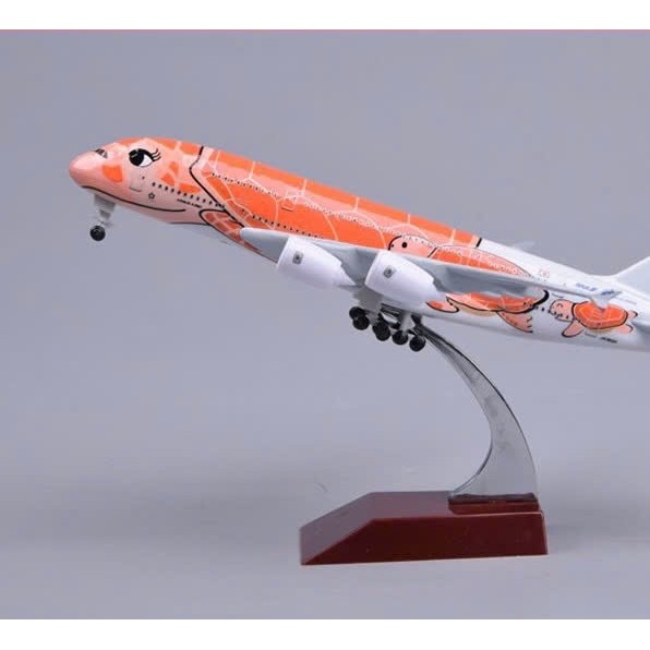 Mô hình máy bay ANA A380 20cm Orange