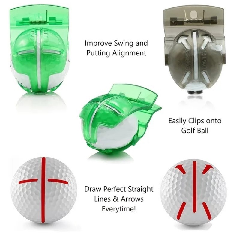 Mon Golf Line Marker Tool Golf Alignment Marking Tool Golf Line Clip Golf Liner Line Marker Stencils