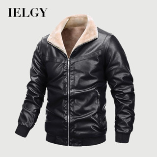 Áo khoác da nam thời trang IELGY cộng với nhung cỡ lớn để giữ ấm 