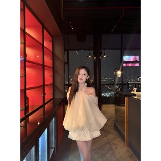GUVIE Đầm Liền Dự Tiệc Lili Dress Slay,Váy Cổ Yếm Tơ Cao Cấp Sang Trọng