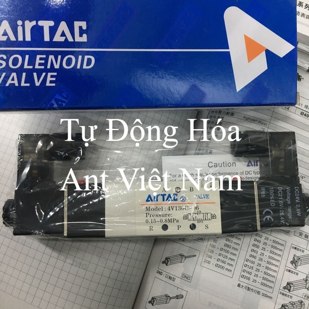 Chelic Van Điện Từ Niêm Phong Trung Bình Chính Hãng Airtac CuộN Đôi 4v130c-06dc24v/AC220V New