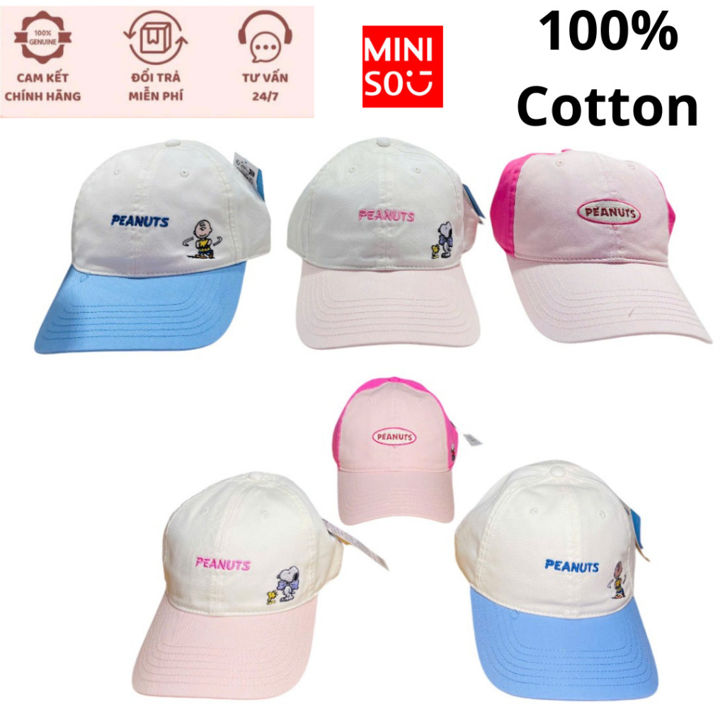 Mũ lưỡi trai Snoopy Nón lưỡi trai Snoopy chính hãng Miniso