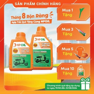Dầu nhớt xe tay ga cao cấp CARPO 2000 10W40 4T chai 0.8/1L