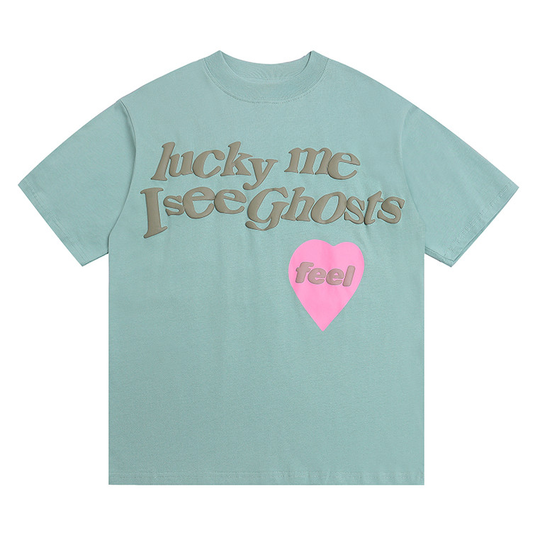 Cpfm KANYE Mùa hè Phong cách mới Love Foam Letter Unisex Áo thun ngắn tay