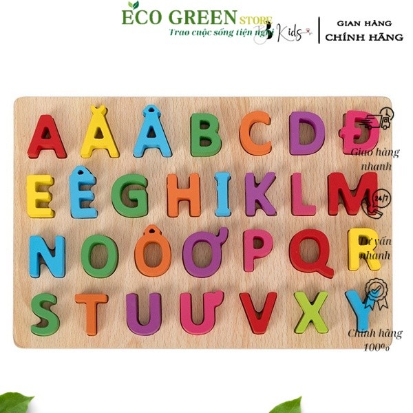 Đồ chơi Bảng Gỗ BB Kids Nối chữ cái, Chữ số cho bé