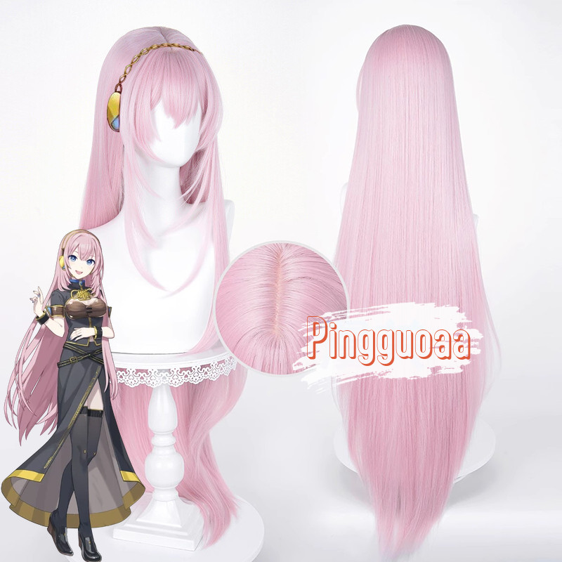 【Manmei】Project Sekai Colorful Stage Megurine Luka Cosplay Wig 100cm Long Pink Heat Resistant Synthe