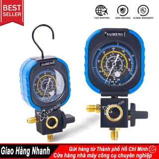  Đồng hồ gas đơn với máy đo áp suất điều hòa không khí R22 R134 R410 R32 - Đồng hồ đo hơi lạnh khí Fluoride 