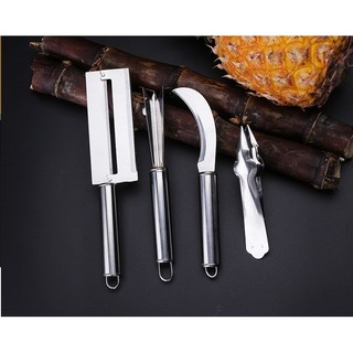 4 loại dao gọt thơm, mía, nhíp lấy mắt thơm thông minh, siêu nhanh bằng inox không gỉ