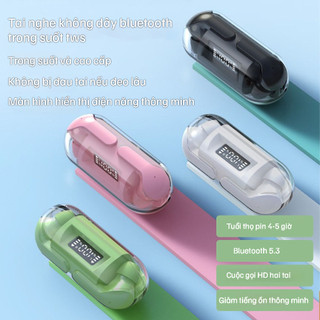 Tws Màu Trong Suốt Bluetooth v5.3 Màn Hình LED Hiển Thị Tuổi Thọ Pin Dài Khử Tiếng Ồn Trò Chơi Thể Thao Nam Nữ Tai Nghe Không Dây Bluetooth Thích Hợp Cho Android Và IOS