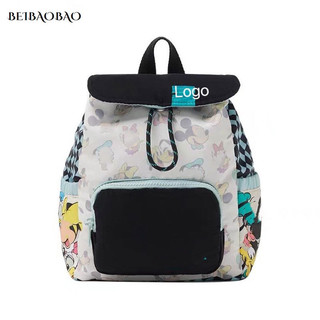 BEIBAOBAO Ba lô hoạt hình dễ thương Chuột Mickey mới Ba lô dây rút thông thường thời trang