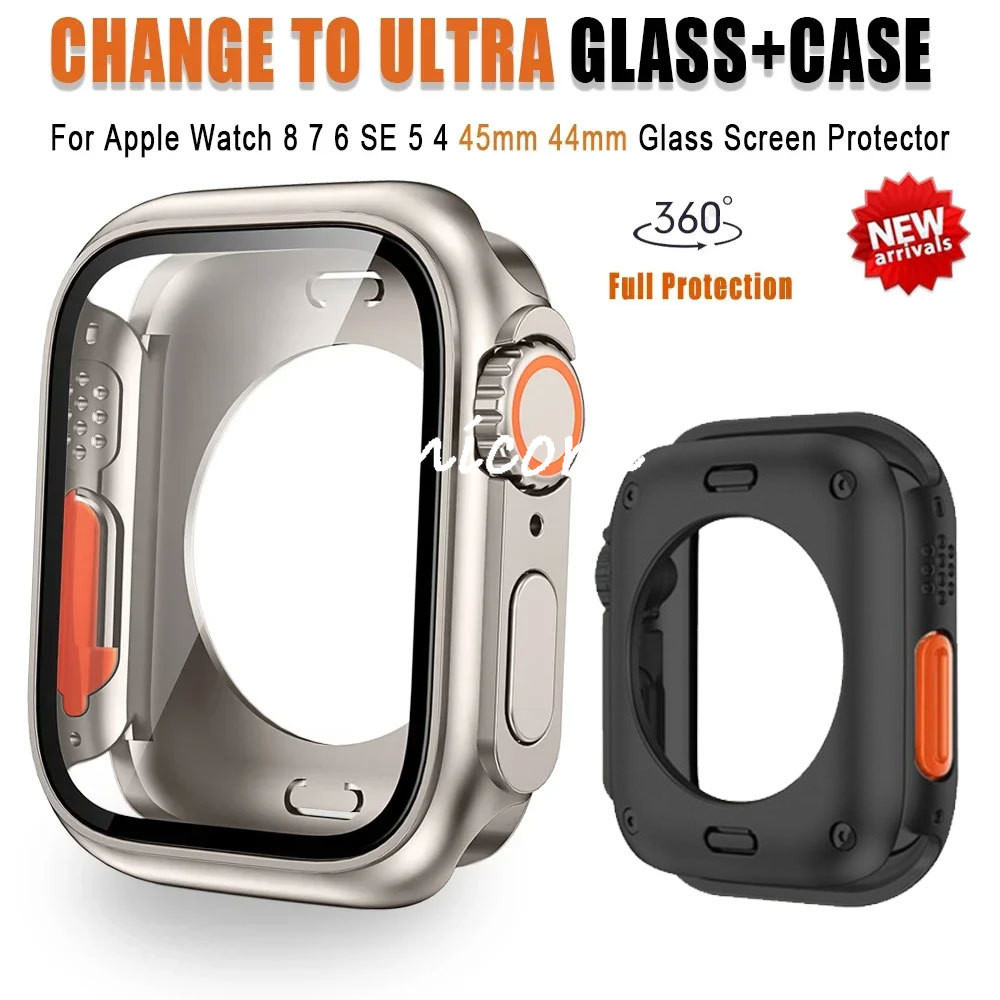 Ốp Bảo Vệ Màn Hình Cho Apple watch 44mm 45mm 41mm 40mm PC Cứng Mặt Trước Phía Sau Ốp Lưng Cho Tôi wa