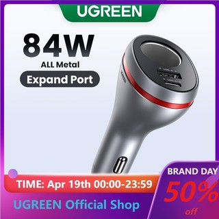  Cốc sạc nhanh UGREEN hỗ trợ USB QC PD 4.0 3.0 đa năng tiện lợi thích hợp cho xe hơi 84w