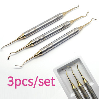 3 Chiếc Nha Khoa Amalgam Làm Đầy Plugger Nha Khoa Composite Thìa Mạ Đầu Filler Thiết Bị Nha Khoa Dụng Cụ Nha Khoa