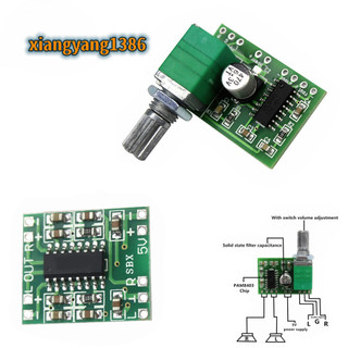 Bảng khuếch đại âm thanh công suất PAM8403 5V 2 kênh 3W W Điều khiển âm lượng / Nguồn USB
