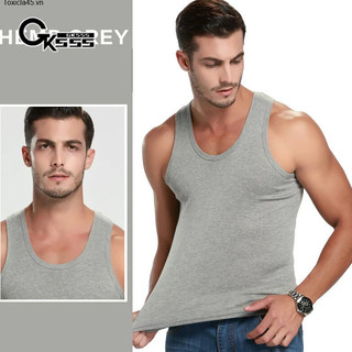 Men's tank top, fashionable and popular Japanese solid color simple cotton sleeveless thin, breathable, sweat wicking high-quality neutral sports tank top
