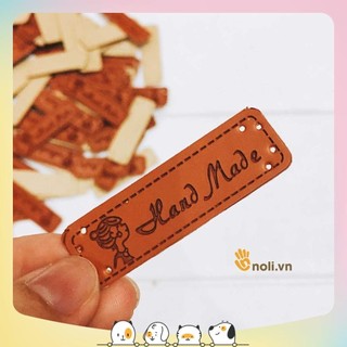 Mác da handmade trang trí sản phẩm thủ công
