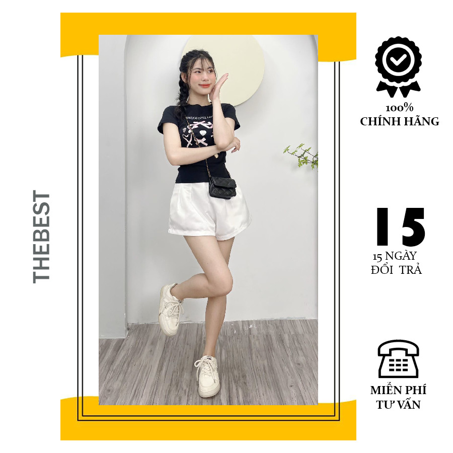 Quần Short Tafta Li Eo THE BEST KQD004 trẻ trung