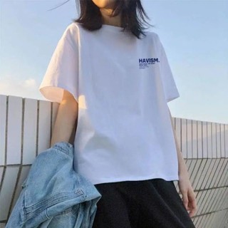 100% Cotton Trắng Áo Thun Nữ Mùa Hè Thời trang Phong Cách Mới Học Sinh Rời Tất Cả Trận Đấu Nửa Tay