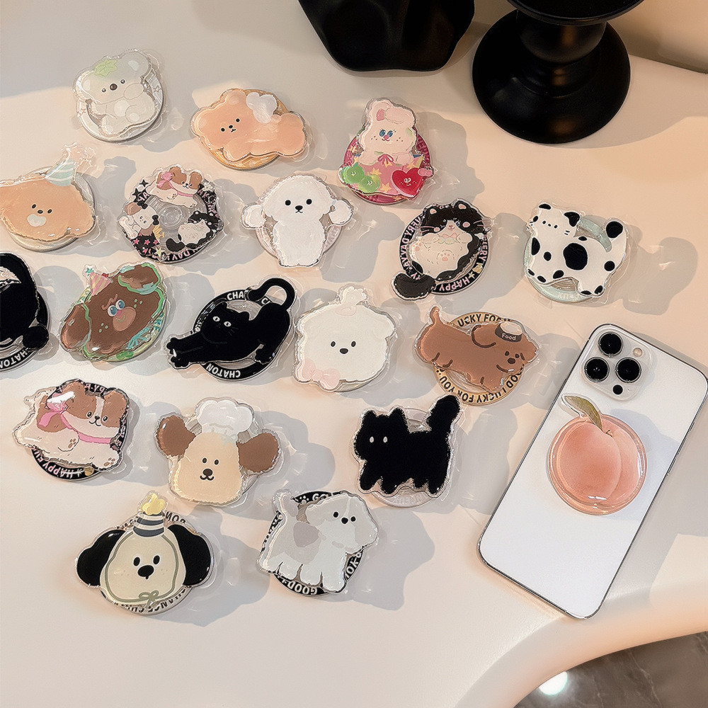 Giá đỡ điện thoại từ tính tròn hoạt hình dễ thương cho vỏ Magsafe và IPhone 15 14 13 12 Pro Max 14 P