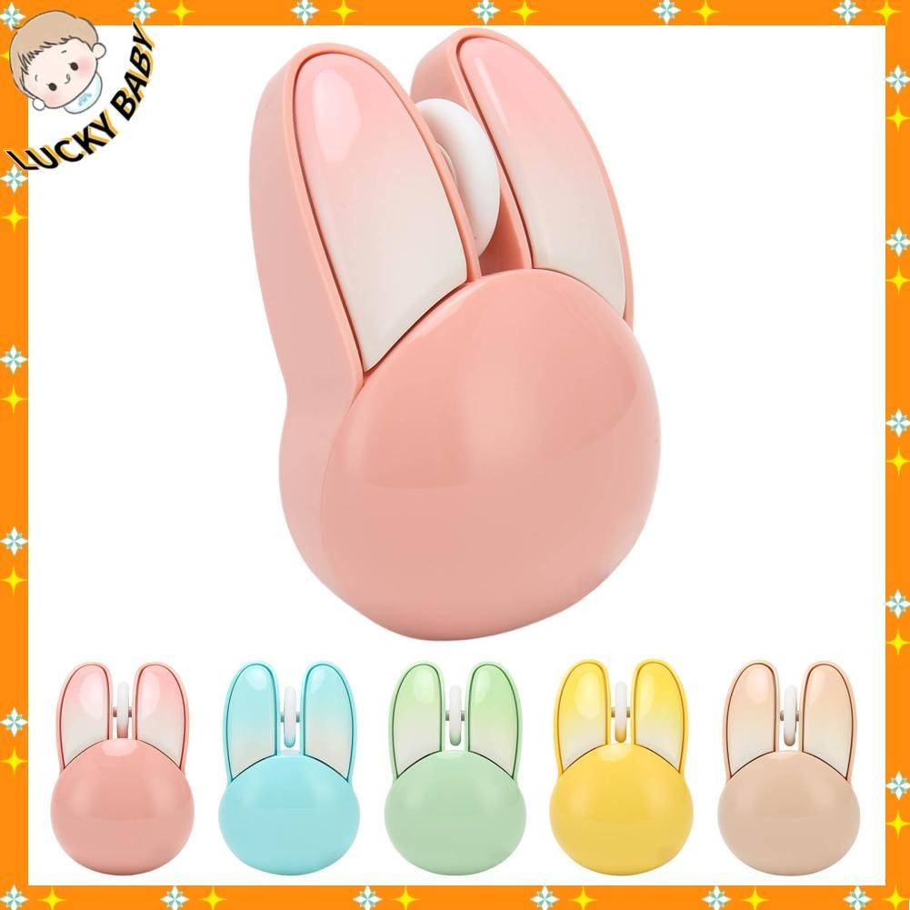 LUCKYBABY Chuột Không Dây Hình Thỏ Dễ Thương 2.4G Có Thể Điều Chỉnh Độ NhạyDPI 33ft Phạm Vi Hiệu Quả Chạy Bằng Pin Im Lặng Chơi Game