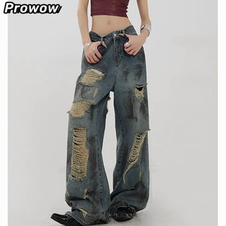 Prowow quần ống rộng quần nữ jean Xu hướng Comfortable thời trang Fashion WNK2450HV9 20Z240517