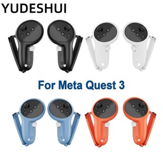 YUDESHUI Cặp Vỏ bảo vệ tay cầm, Bộ điều khiển cảm ứng chống va chạm trò chơi, Phụ kiện VR chống sốc đầy màu sắc Vỏ bọc silicon cho Meta Quest 3