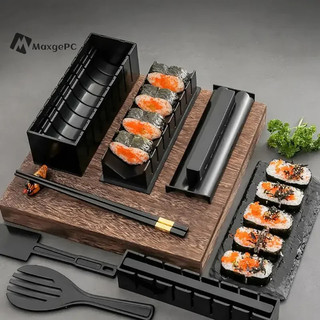 Maxgepc sushi làm bộ cơm nhật bản bánh cuộn khuôn diy nhà làm sushi dụng cụ al nhựa kitche sushi maker tool mới
