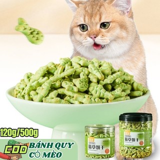Bánh quy cỏ mèo, snack cho mèo, bóng tẩy lông ăn liền, bánh quy catnip, tăng cân giảm thèm ăn, cá khô loại nhỏ