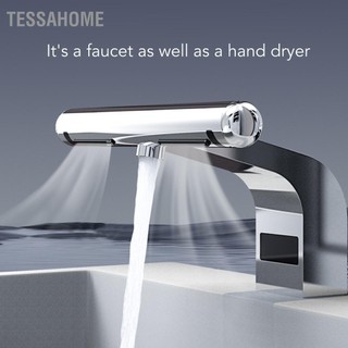 TessaHome Vòi cảm ứng kèm máy sấy tay G1/2 1150W Tốc độ cao Ấm gió lạnh Cảm biến tự động điện tử có vòi trộn Van