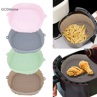 Gcdhome Silicone Nồi Chiên Không Khí Giỏ Lót Có Thể Tái Sử Dụng Khay Giấy Tròn Chịu Nhiệt Chống Dính Nướng Bánh Thay Thế Chảo Nướng Lò Nướng Bếp HOT