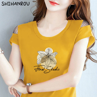 Áo thun nữ tay ngắn SHIHANROUCotton cỡ lớn mùa hè mới