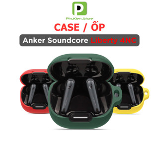 Case ốp bao silicone cho tai nghe Anker Soundcore Liberty 4 NC - Kèm móc khóa , có nhiều màu [ 4NC ]