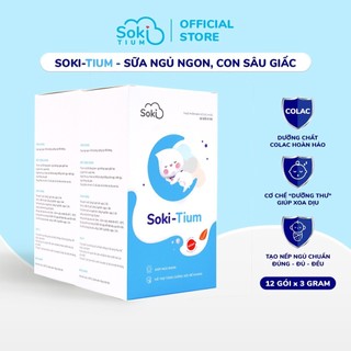 Combo 2 Hộp Sữa Ngủ Ngon SOKI TIUM Khắc Phục Tình Trạng Quấy Khóc, Rối Loạn Giấc Ngủ Cho Bé - 2 Hộp