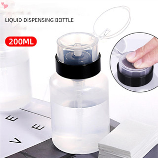 200ml Chai đựng máy bơm có thể khóa rỗng cho sơn móng tay và tẩy trang