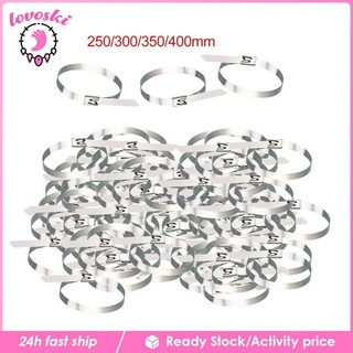 100 Miếng Kim Loại Zip Dây Buộc Cáp Tự Khóa, Dễ Dàng Sử Dụng Thép Không Gỉ 304 Hạng Nặng Đa Năng Cho Hàng Rào Máy Móc