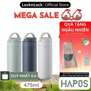 Bình giữ nhiệt LocknLock 2 nắp thay 475ml Chính hãng, giữ nhiệt lâu đến 37h, lõi Inox chống ăn mòn LHC4274 - HAPOS MALL