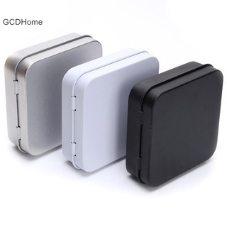 Gcdhome mini kim loại thiếc hộp đựng vuông bản lề lật lưu trữ hộp thiếc bộ nhỏ hộp hot